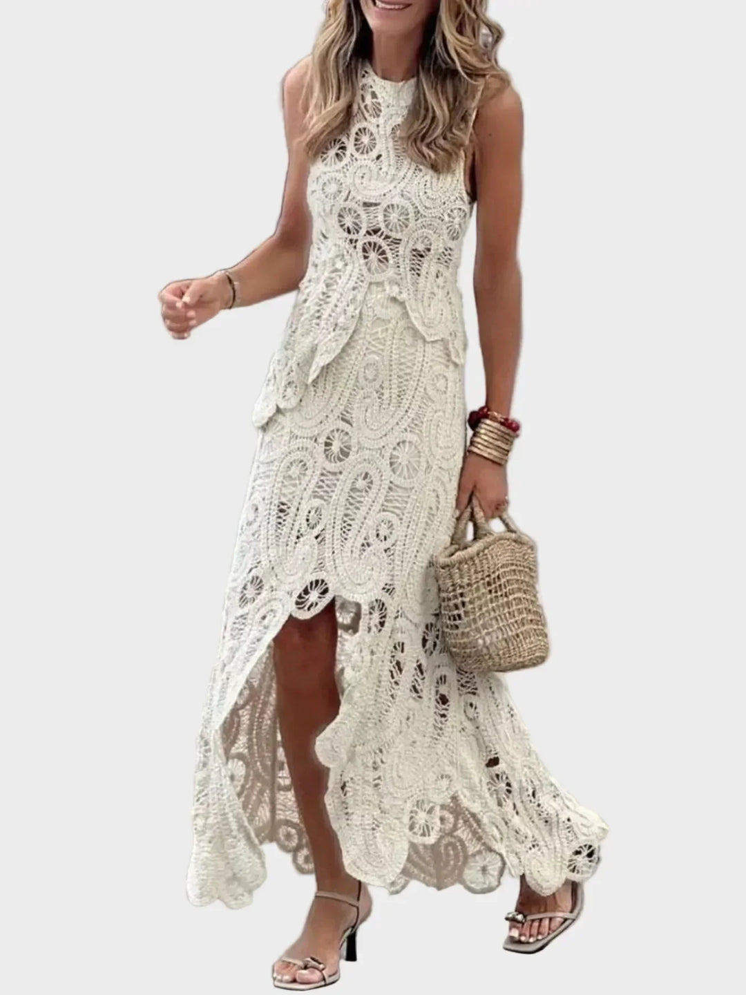 Elinor - Crochet Sleeveless Tank and Skirt Set