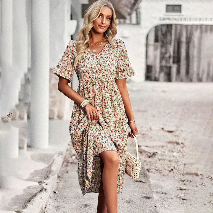 Clara | Floral Midi Dress