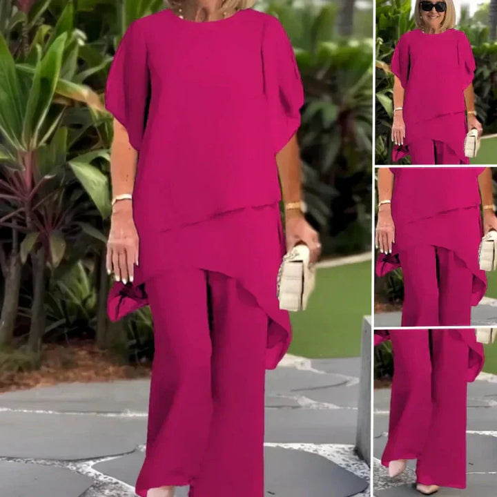 FREYA – DRAPED WIDE-LEG TROUSER SET