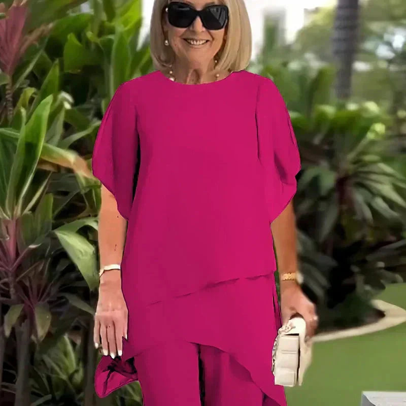 FREYA – DRAPED WIDE-LEG TROUSER SET