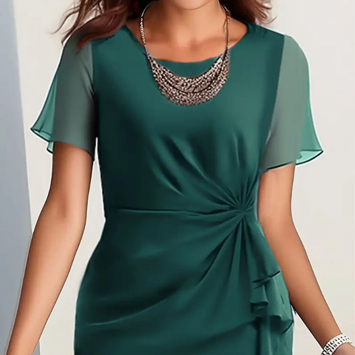 Kyla - Soft-Touch Gathered-Waist Dress